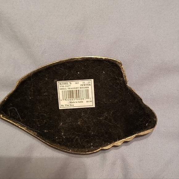 Pewter Beach-Themed Tealight Holders, set of 2 - Picture 4 of 7